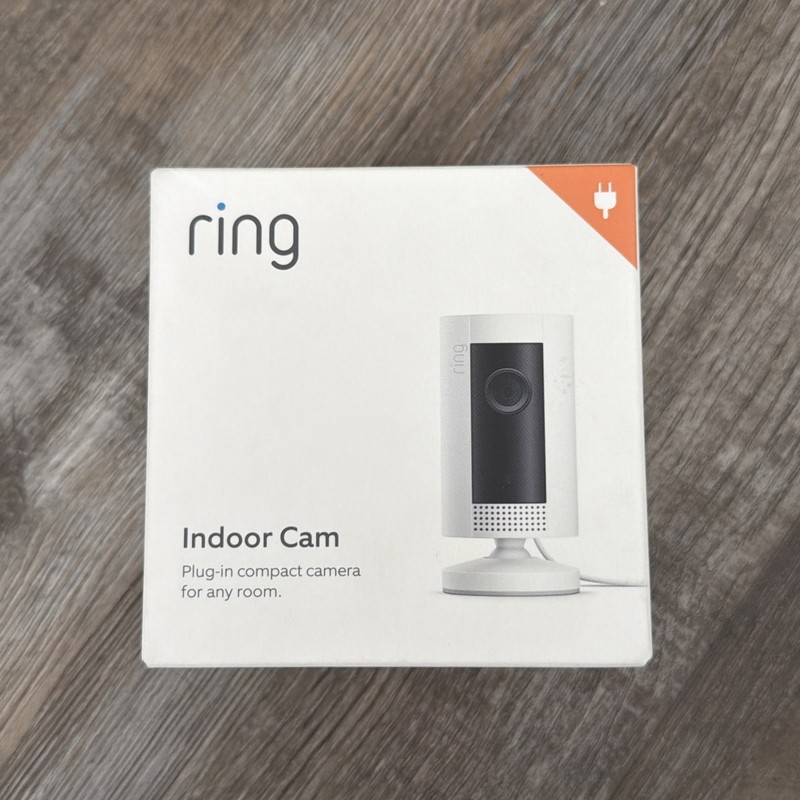 Ring Indoor Cam Plug-In HD Security Camera with Two-Way Talk – White