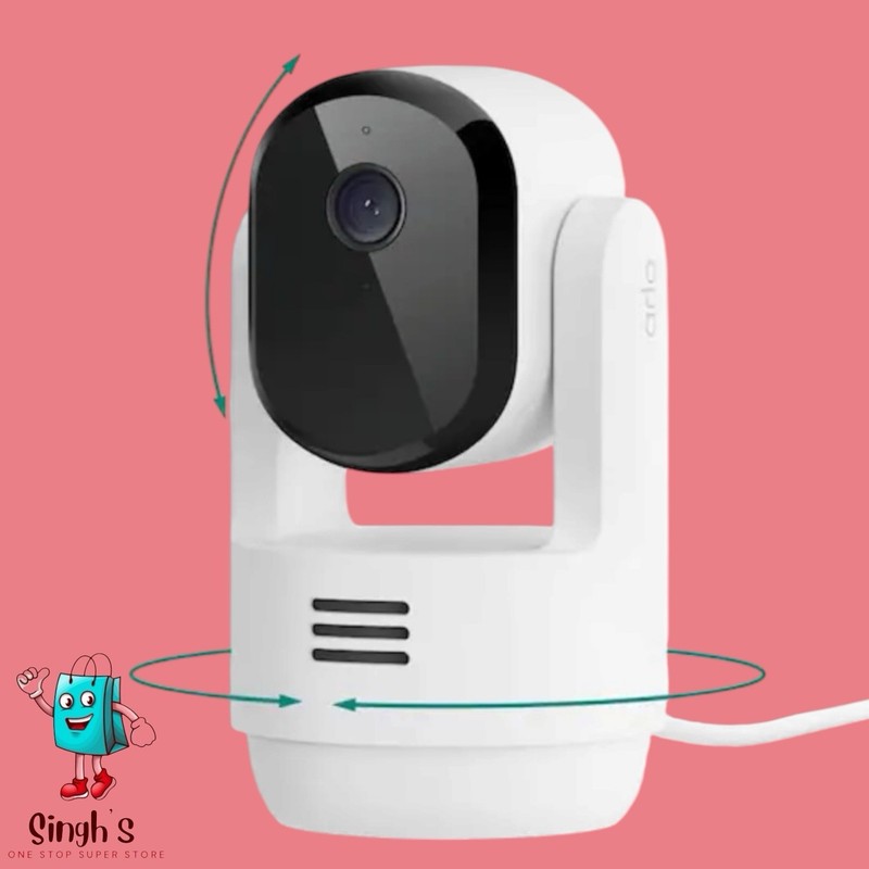 Arlo Indoor Plug-in Pan Tilt 2K Camera 360° Pan, 180° Tilt (AB)