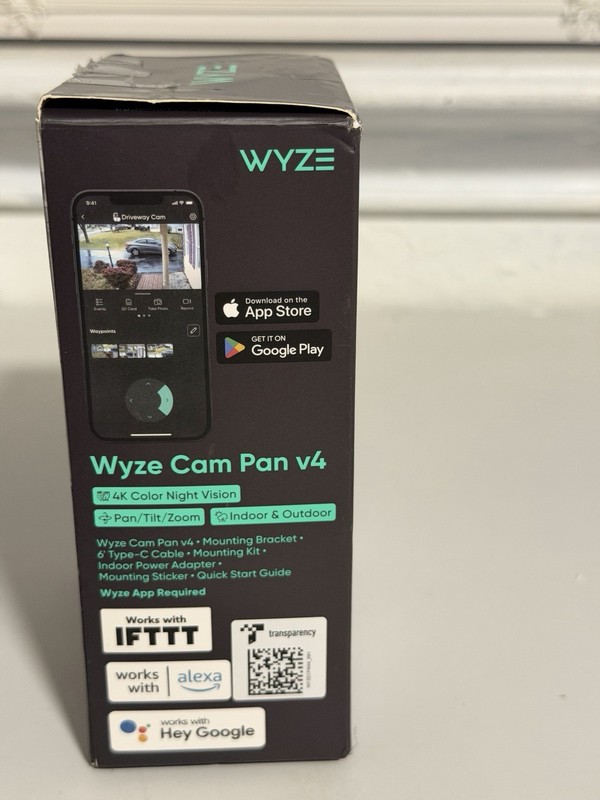 Wyze Cam Pan v4, 4K UHD Indoor/Outdoor, Plug-In, Pan/Tilt Security Camera White gallery