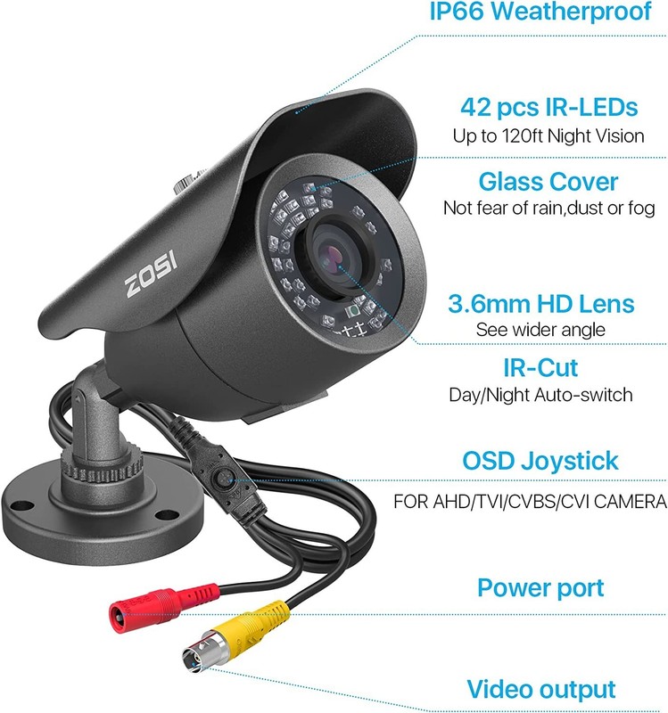 HD 1920TVL Hybrid 4-in-1 TVI/CVI/AHD/960H CVBS CCTV Surveillance Weatherproof B gallery
