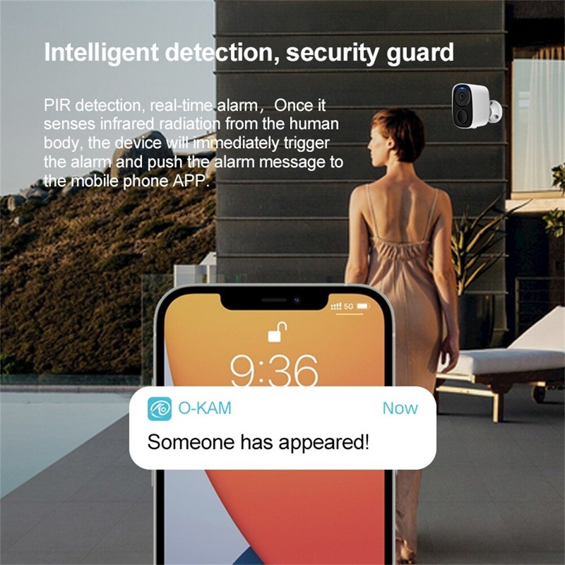 1080P HD Wireless Security Camera Night Vision CCTV Smart Cam With Siren Alarm gallery
