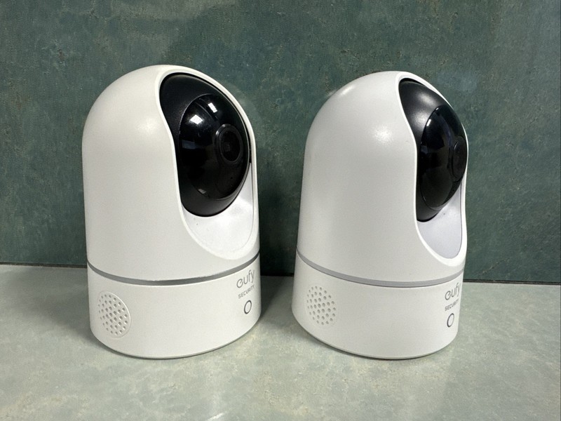 Eufy Wired Indoor Cam 2K Pan & Tilt Security Cameras (T8410X) (2 Camera Lot) gallery
