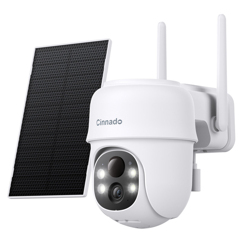 3MP 2K Wireless Solar Security Camera 360° Pan Tilt Outdoor Cam Smart Detection