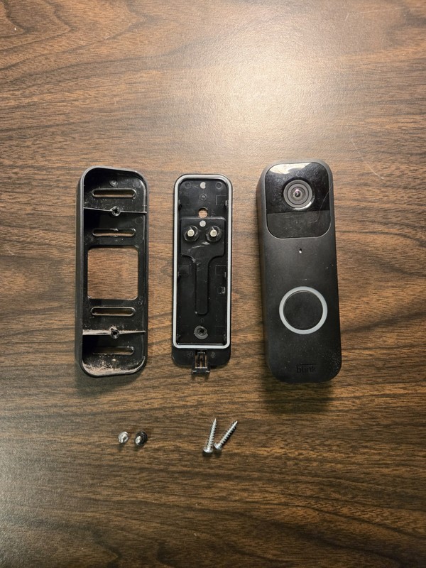 Blink Video Doorbell Camera Wi-Fi Smart Security System (Black) w/ Corner Mount gallery