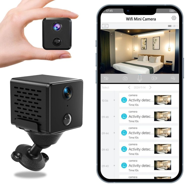 Wireless Mini Security Camera FKJ-WiFi, Remoted App Viewing, Long time Standb…