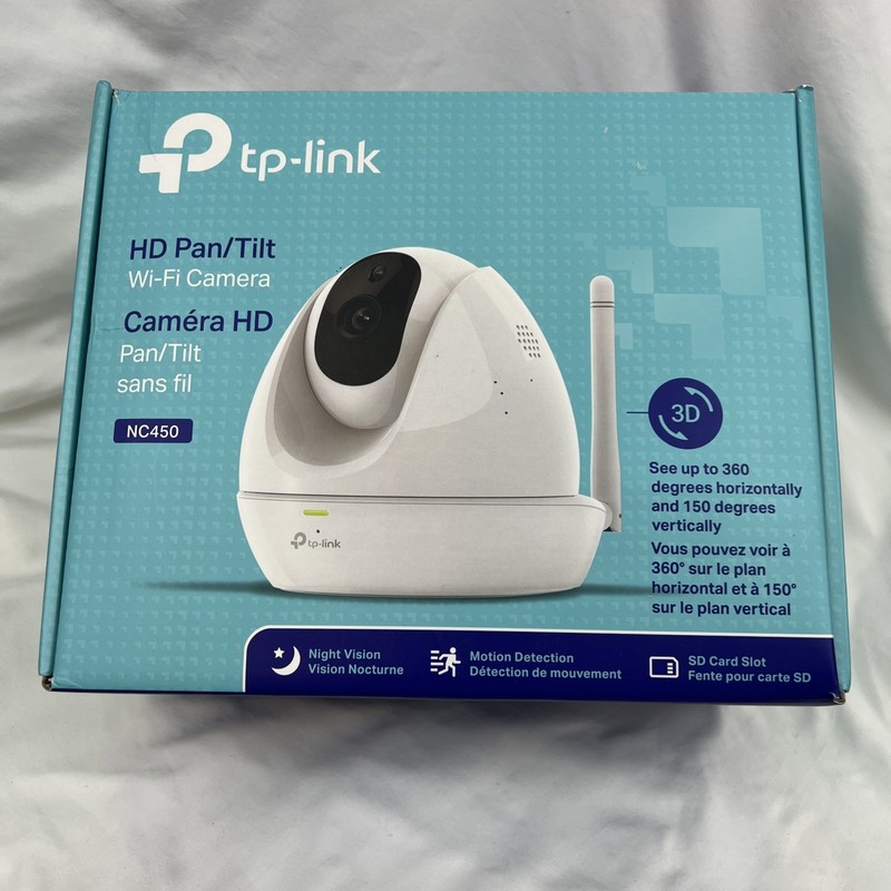 TP Link NC 450 WiFi Pan Tilt camera Night Vision Motion Detection SD Card Slot