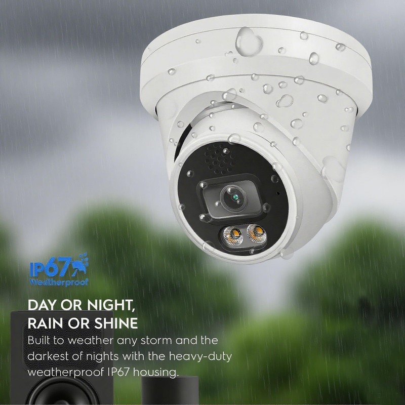 8MP 4K PoE IP Full Color Night Vision Security Camera Outdoor, 2.8mm Wide Ang... gallery