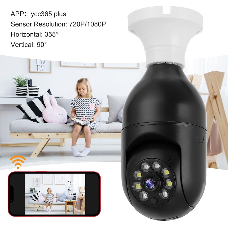 Security Camera 1080P E27 Light Bulb Wireless WiFi Camera Night Vision Home gallery