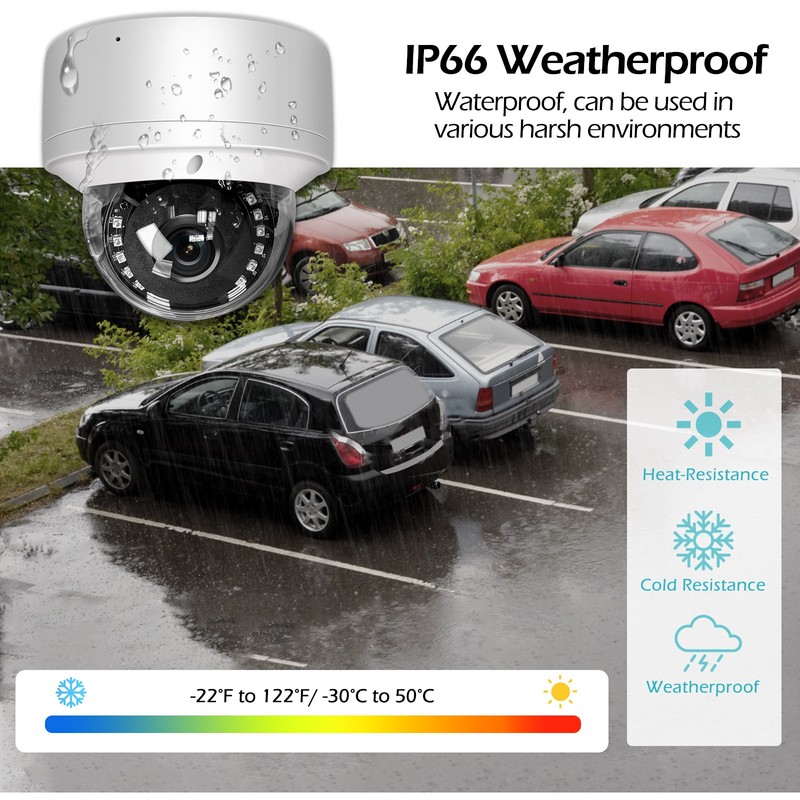 4MP Audio POE Dome Security Camera Night Vision for NVR/RTSP（NOT PTZ) gallery