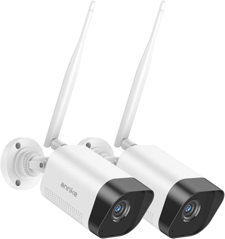 2 Pack 3MP Wireless Outdoor Security Cameras with Night Vision and Two Way Audio gallery