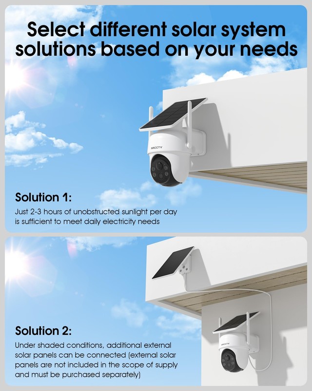 Solar Security Cameras Wireless Outdoor, 4MP 360° View Battery Powered Cam, S... gallery