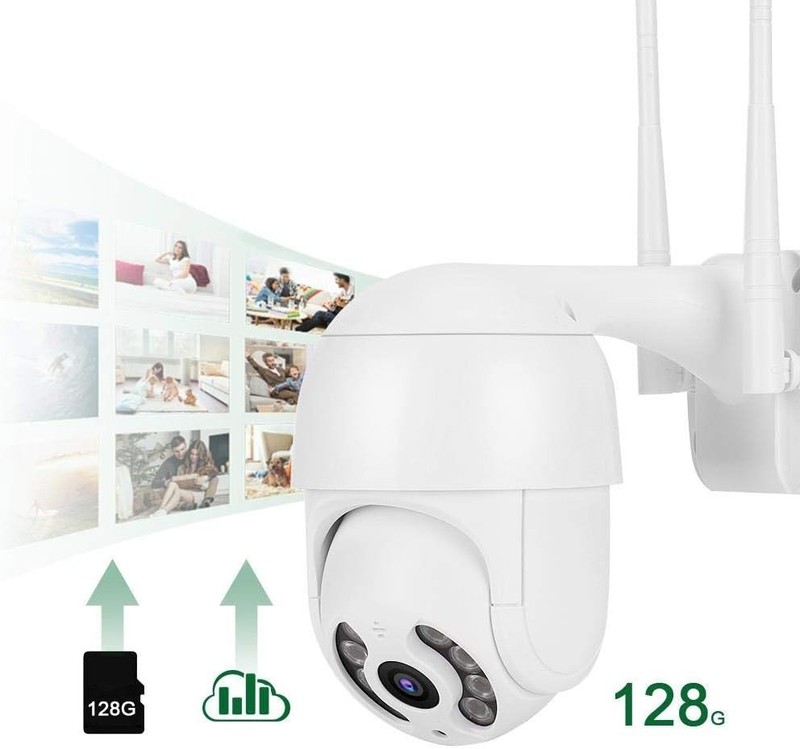 PTZ Dome Camera 1080P 8 Lights with 110 240V Remote Control Multiplayer Share gallery