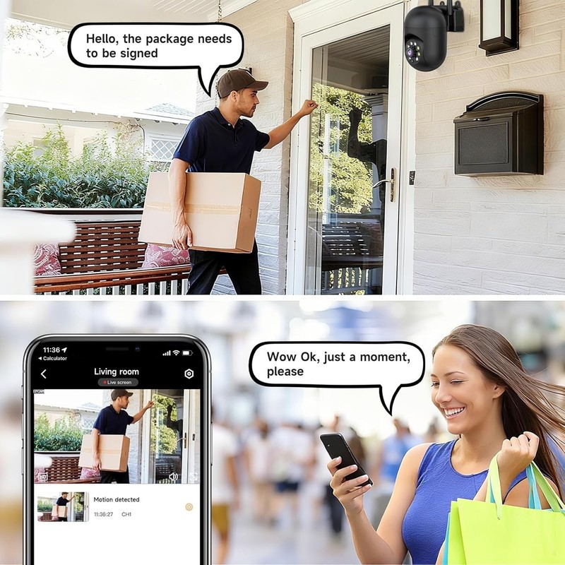 2 Pack Wireless 5G WiFi Security Camera System Smart Outdoor Night Vision 1080P gallery