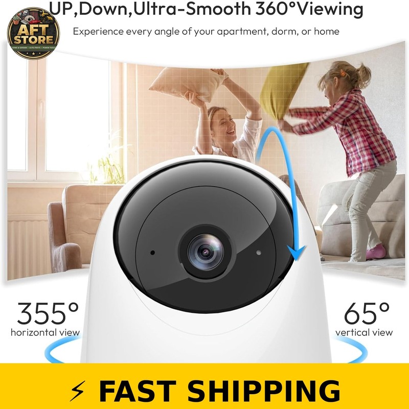 RICHCHO 2K QHD Indoor Security Camera with Pan & Tilt, White gallery