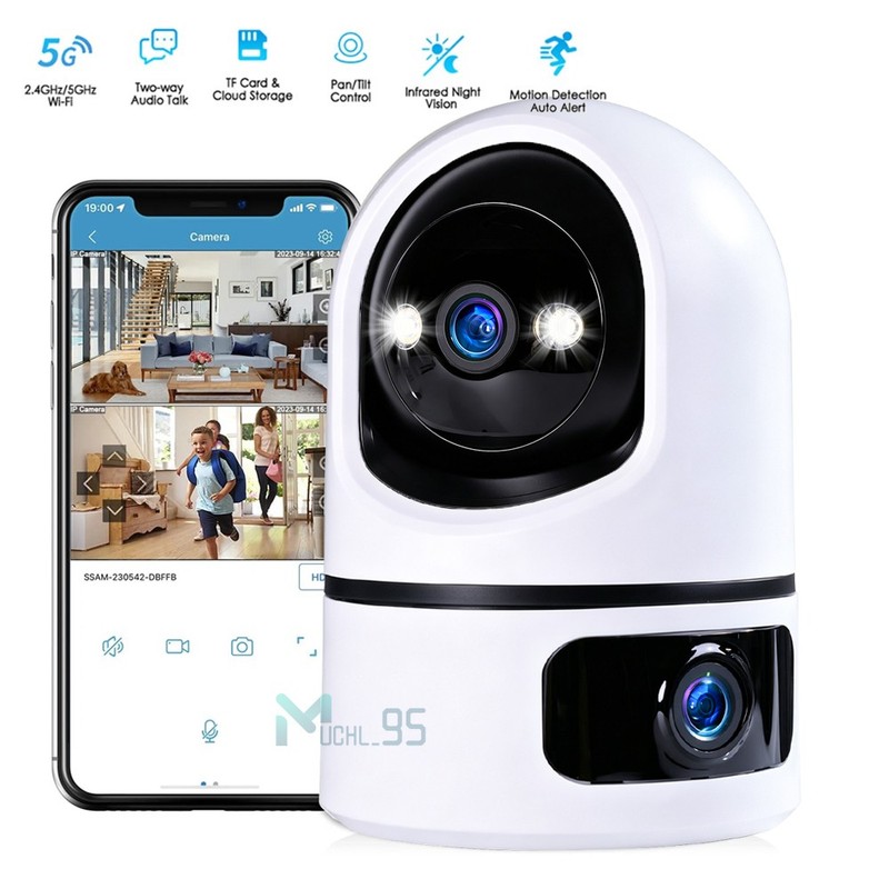 2K Security Camera 5G WIFI Smart Indoor Baby Pet Monitor Wired Cam Night Vision