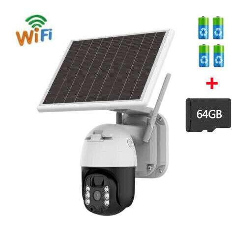 4G Solar Battery Powered Camera Outdoor Home Security Wireless Wifi Cam Pan Tilt