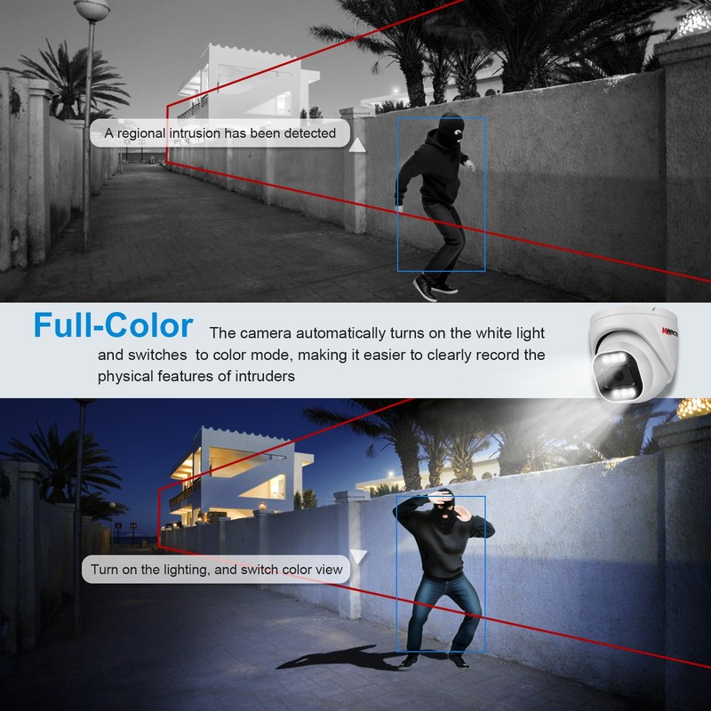 4MP POE HD Security Dome Camera 2.8mm Wide Angle Lens Built in Mic for NVR gallery