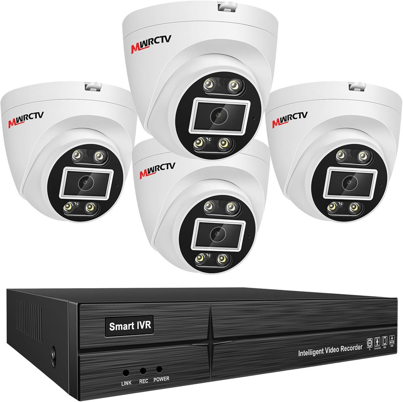 4K Poe Security Camera System,4 X 8MP Wired Dome Poe Cameras for Home Security,H gallery