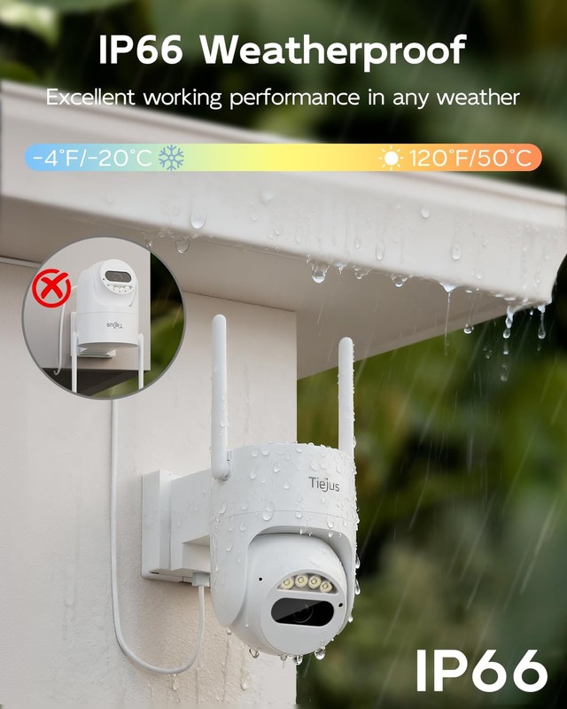 Security Camera 3MP Wired 24/7 Recording, 360° View, Motion Tracking - Plug-in gallery
