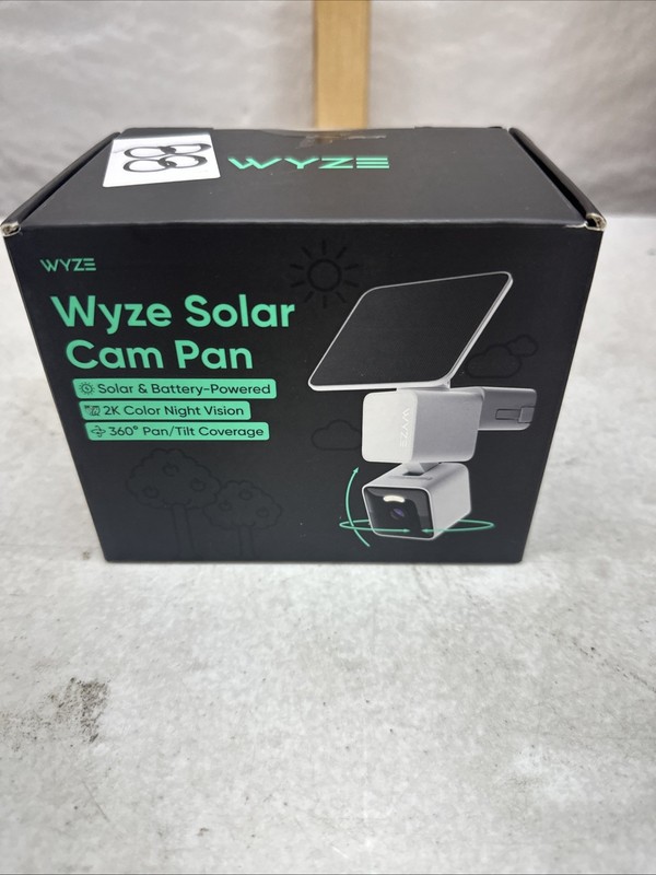 WYZE Solar Cam Pan (Flagship Model), AI Security Cameras Wireless White