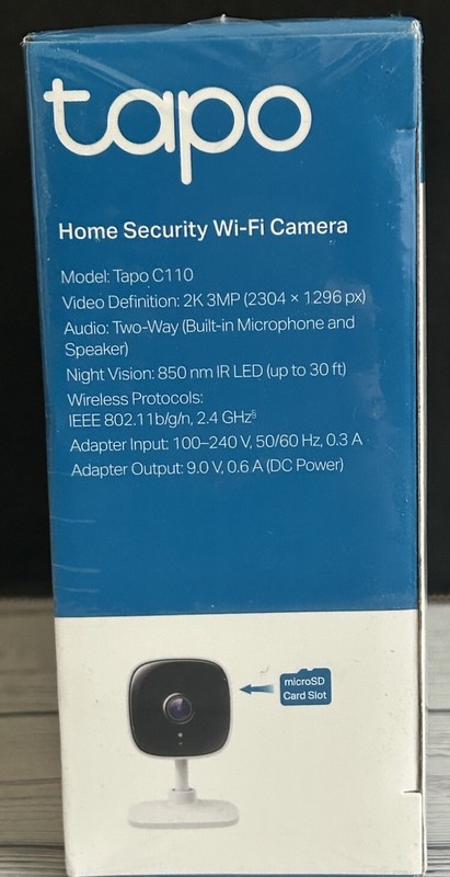 TP-Link Tapo C110 Indoor Home Security Wi-Fi Camera 2K Resolution 2 Ways Audio gallery
