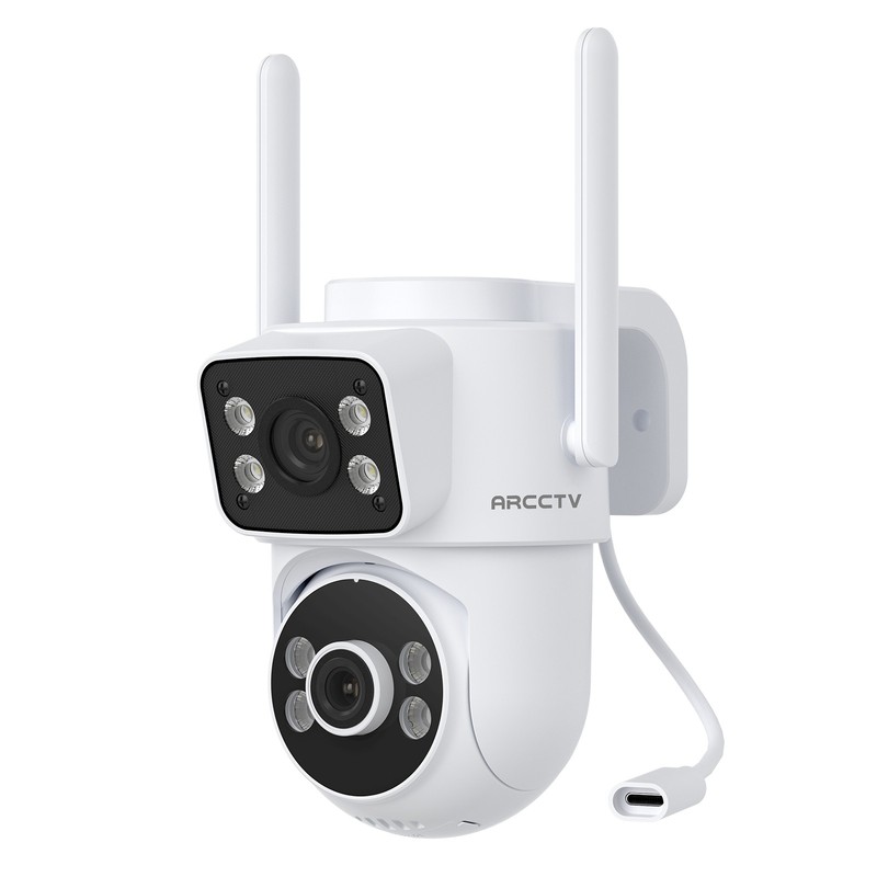 ARCCTV Wireless WiFi Security Camera Dual Lens 4MP 360°PTZ Audio Home Outdoor