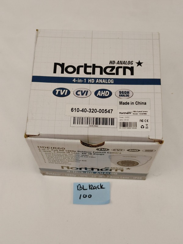 Northern 4 in 1 HD Outdoor 1080P 2.8mm 60' IR Eyeball camera-White-#HDEIR60