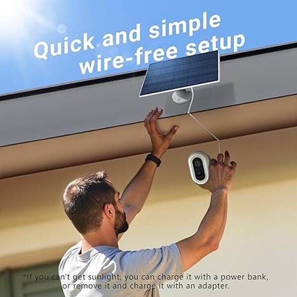2Pack 2K Solar Security Camera Wireless Outdoor Spotlight Color Night Vision gallery