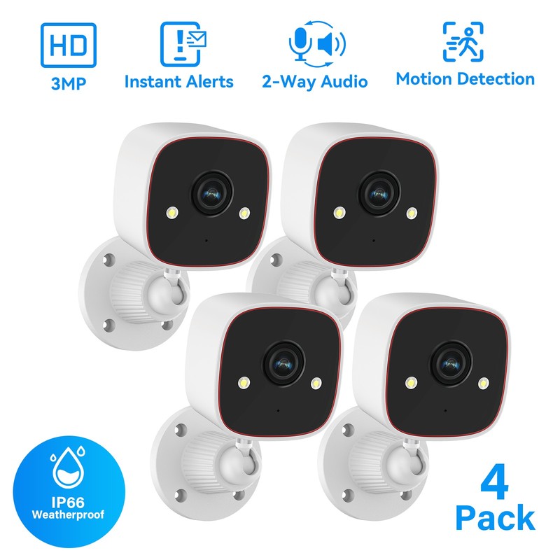 2.4G WiFi Security Camera System Wireless Night Vision Outdoor Plug in Cameras