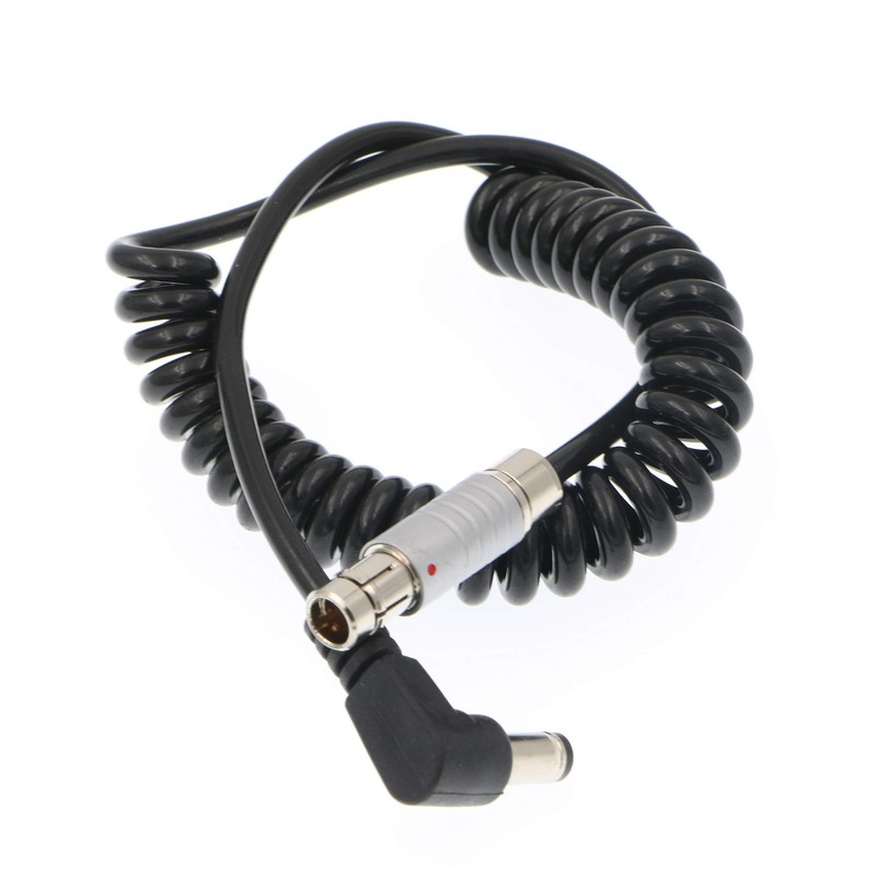 3 Pin Male To Right Angle DC Spring Coiled Power Cable For Tilta Cameras gallery
