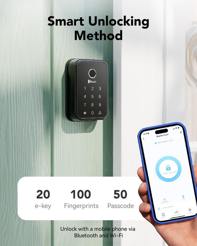 Smart Lock Fingerprint Door Lock, Smart Door Lock for Home Security,Electroni... gallery