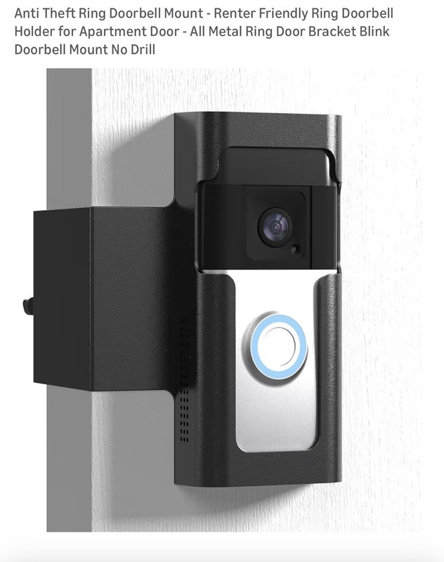 Homalor Anti-Theft Ring/Camera Video Doorbell Mount, Door Bracket No Drilling
