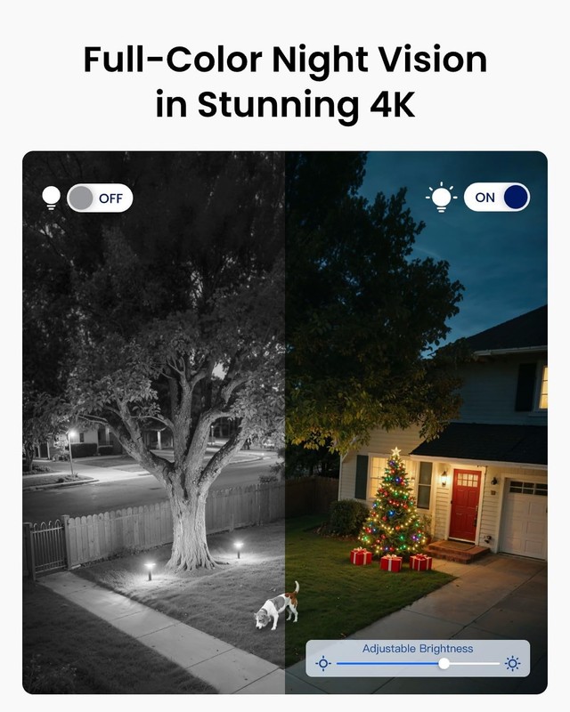 4K Wired WiFi Outdoor Camera, 8MP Dual Lens Security Camera, 360 PTZ Camera A... gallery