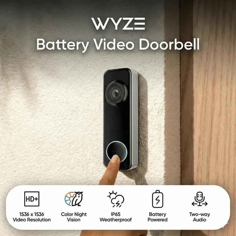 ✅ Wyze Battery Video Doorbell | AI-Powered Person & Package Detection ✅ gallery
