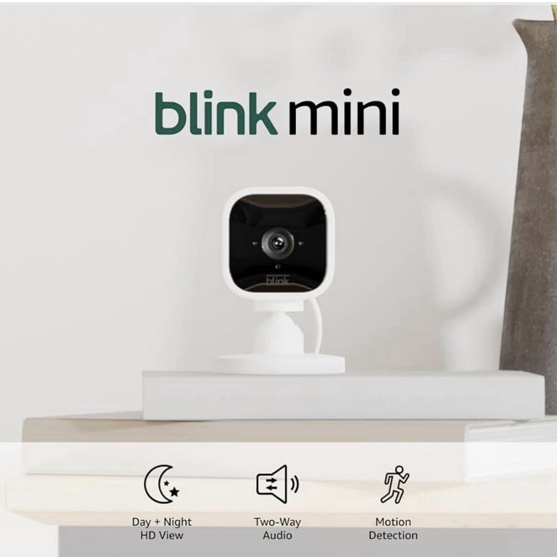 Blink Mini Compact Indoor Plug-in Smart Security Camera 1080 HD Motion Detection gallery