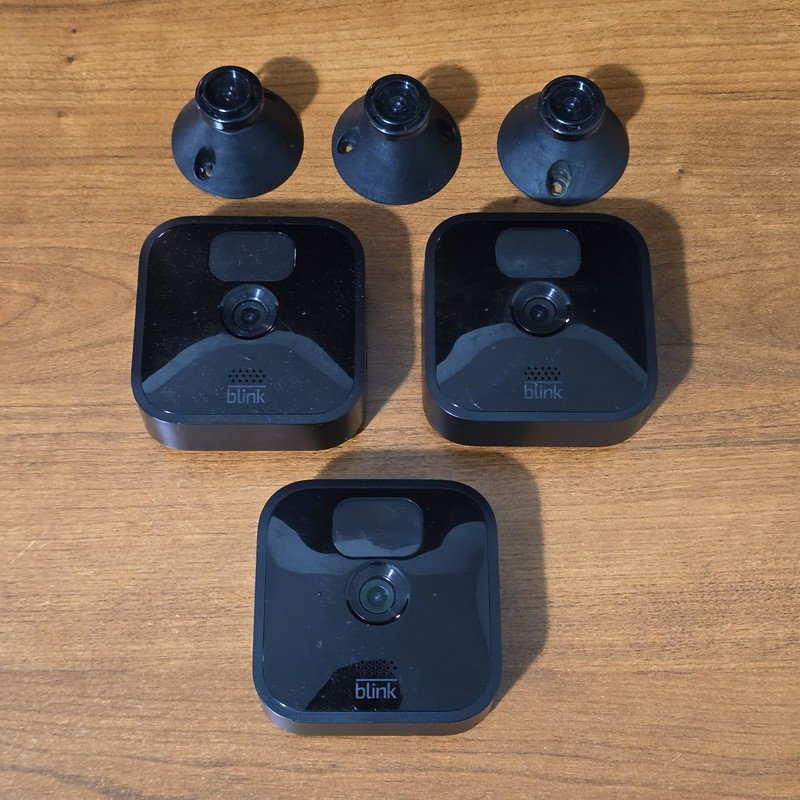 Lot Of 3 Blink BCM00400U Add-On Indoor/Outdoor Security Camera Black With Mount