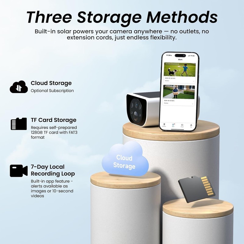 Cinnado Security Cameras Wireless Outdoor - Home Security Cameras Solar & Batter gallery