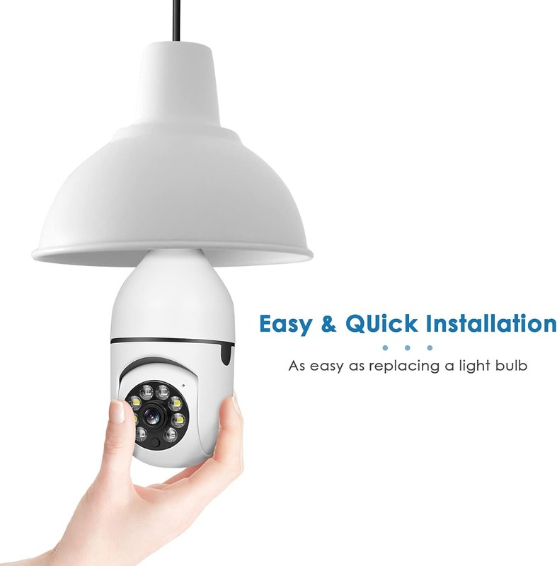 Premium Security Camera 1080P Outdoor E27 360° Motion Detection, Two-Way Audio gallery