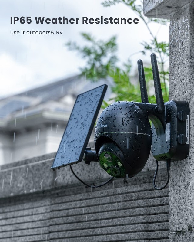 ieGeek Outdoor Wireless Solar Security Camera 2K Home WiFi Battery CCTV System gallery