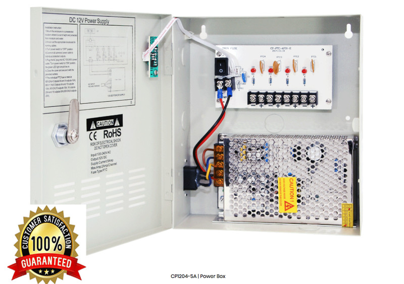 Power Box, 12V DC,5A- 9CH, 110V AC Input, Surge protected, 1209-5