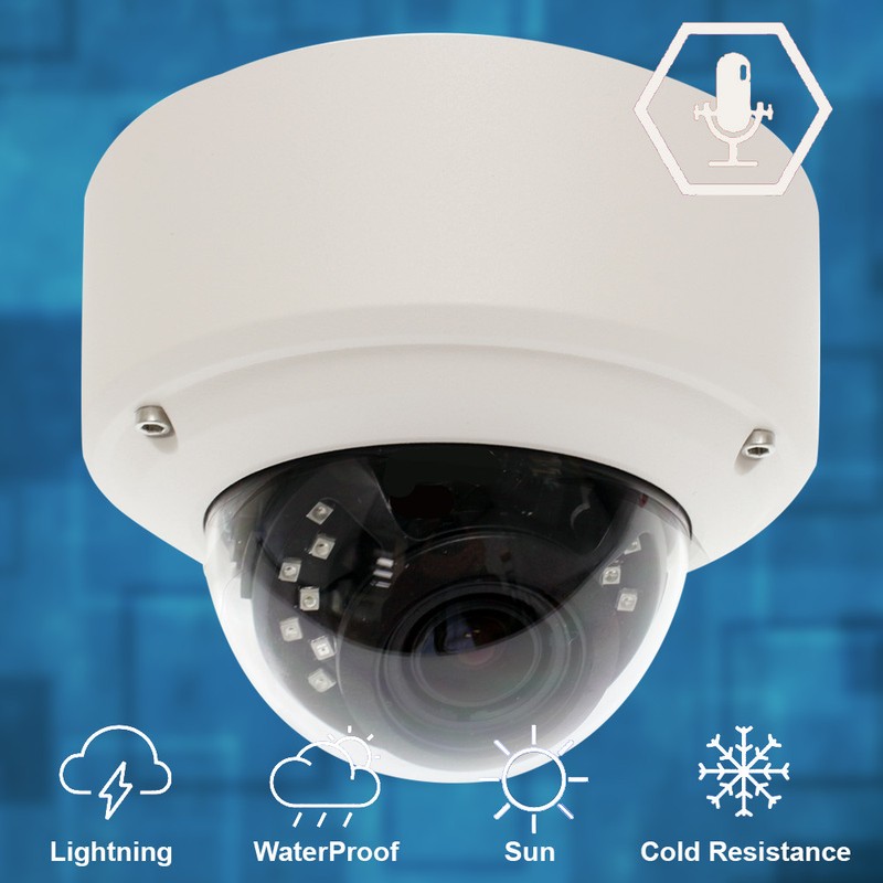 GW5070MIC 5MP Built-in Microphone IP66 2.8~12mm PoE IP Camera