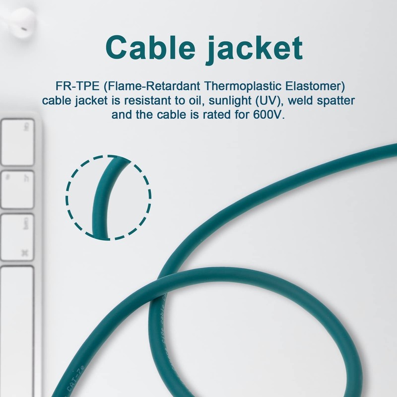 M12 8PIN XCode Male To RJ45 Shielded Ethernet Power Cable 3M Connection gallery