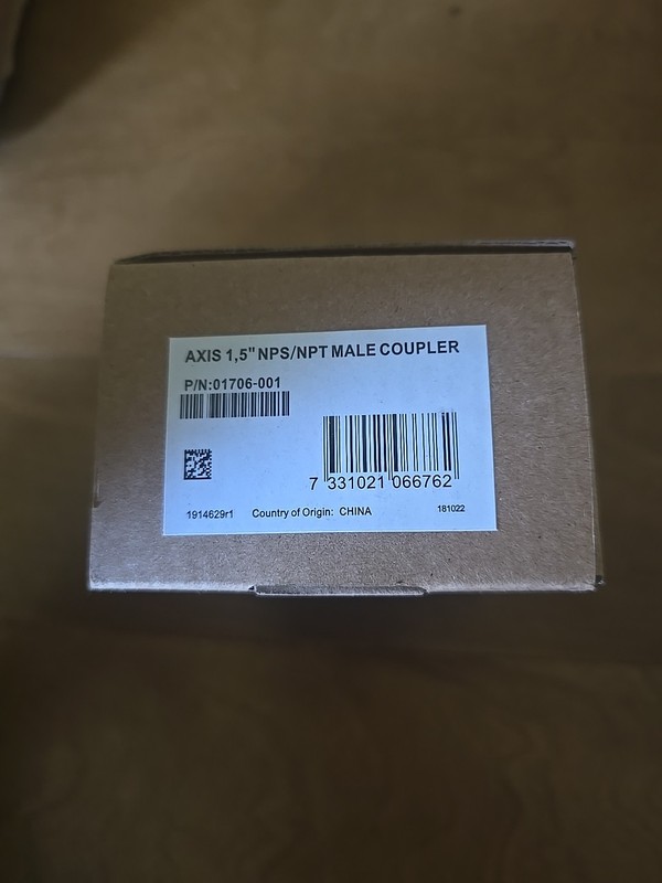 Axis 1,5″ NPS/NPT MALE COUPLER ( BRAND NEW FACTORY SEALED)