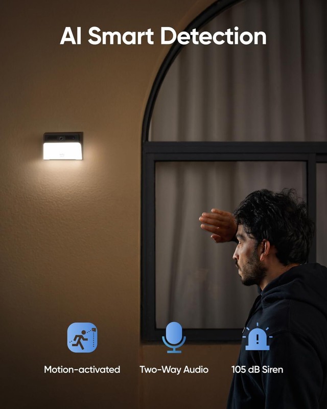 eufy Security Solar Wall Light Cam S120 Wireless Outdoor Camera 2K Spotlight Cam gallery