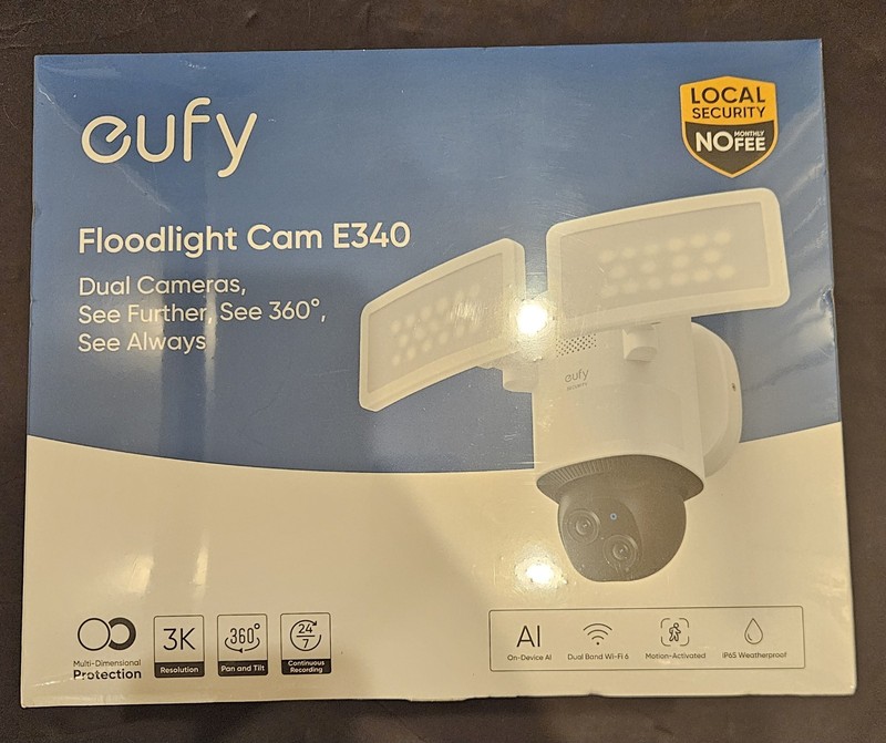 eufy Floodlight Cam E340 Outdoor Wi-Fi Security Camera
