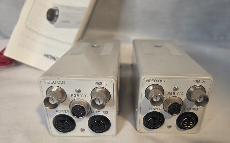 Lot of 2 Hitachi VK-C370 Color Video Camera CCTV Vintage Japan w/ Manual gallery