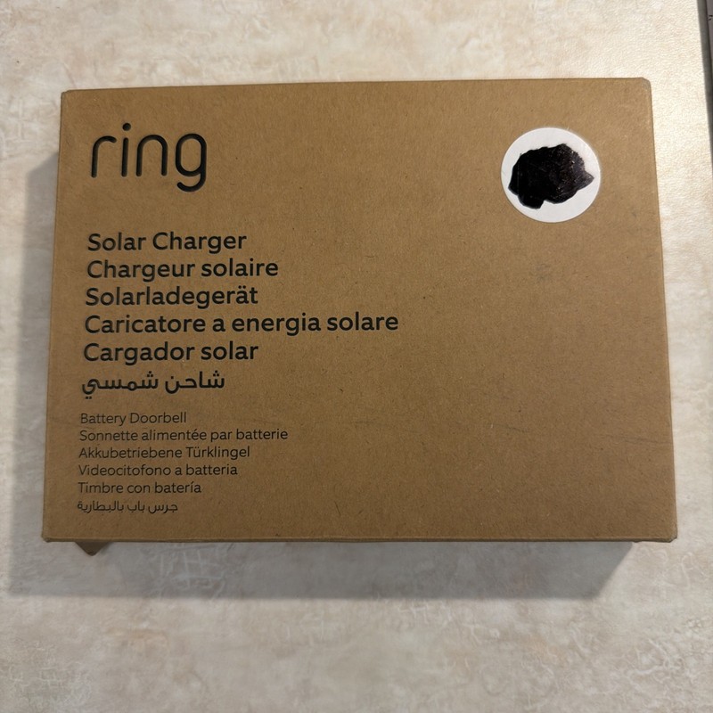Ring Solar Charger for Battery Doorbells – compatible with Video Black