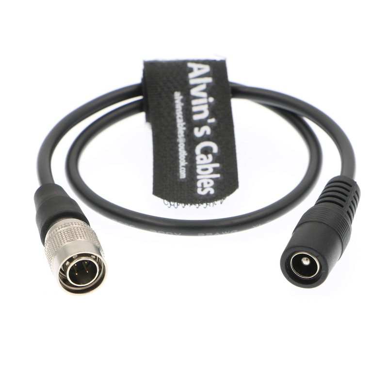 Hirose 4 Pin Male To DC Female Cable For Sound Device ZAXCOM Blackmagic
