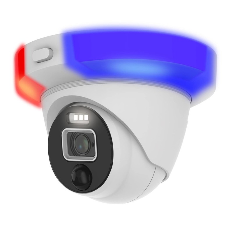 Add-On DVR Flashing Light Dome Security Camera with Sensor Spotlight,1080p Full gallery