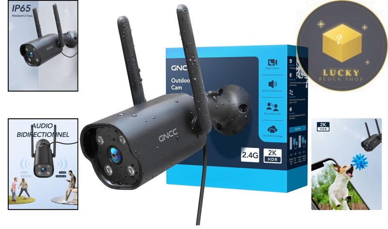2K Wireless Outdoor Security Camera with Color Night Vision & AI Alerts gallery